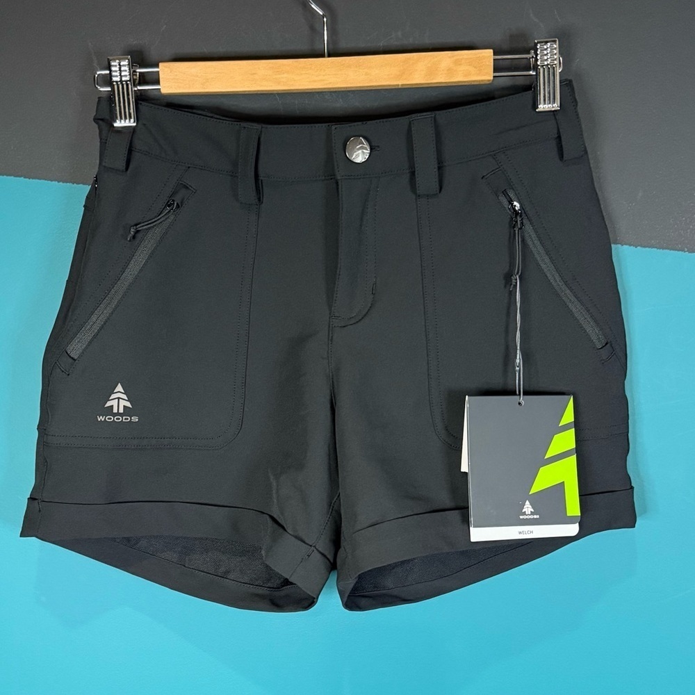 Woods women's Black Athletic Shorts